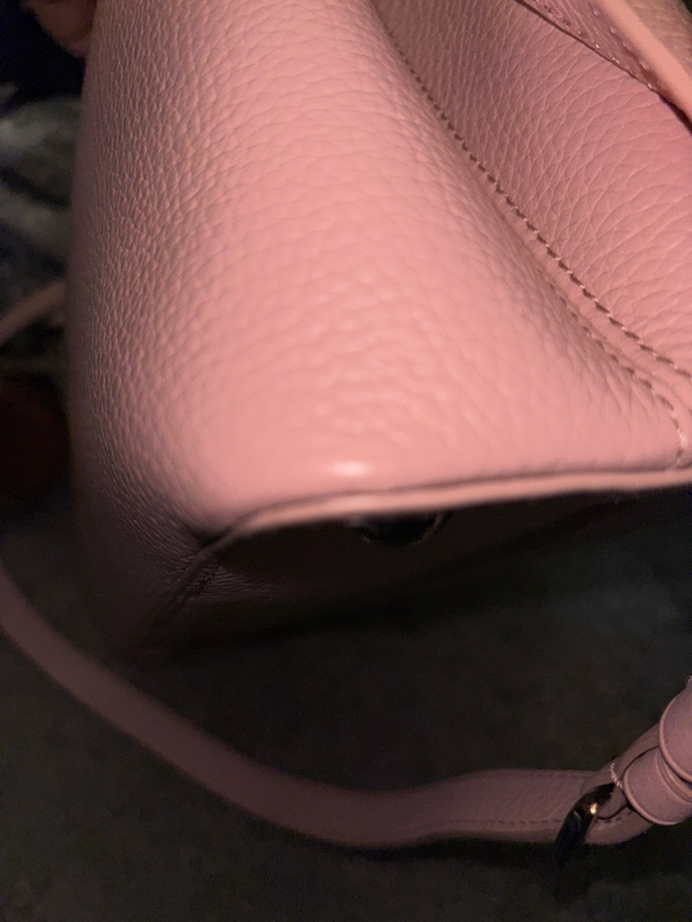 Louis Vuitton Pink Pebbled Leather Top-Handle Satchel with Stud Accents - Picture 9 of 13